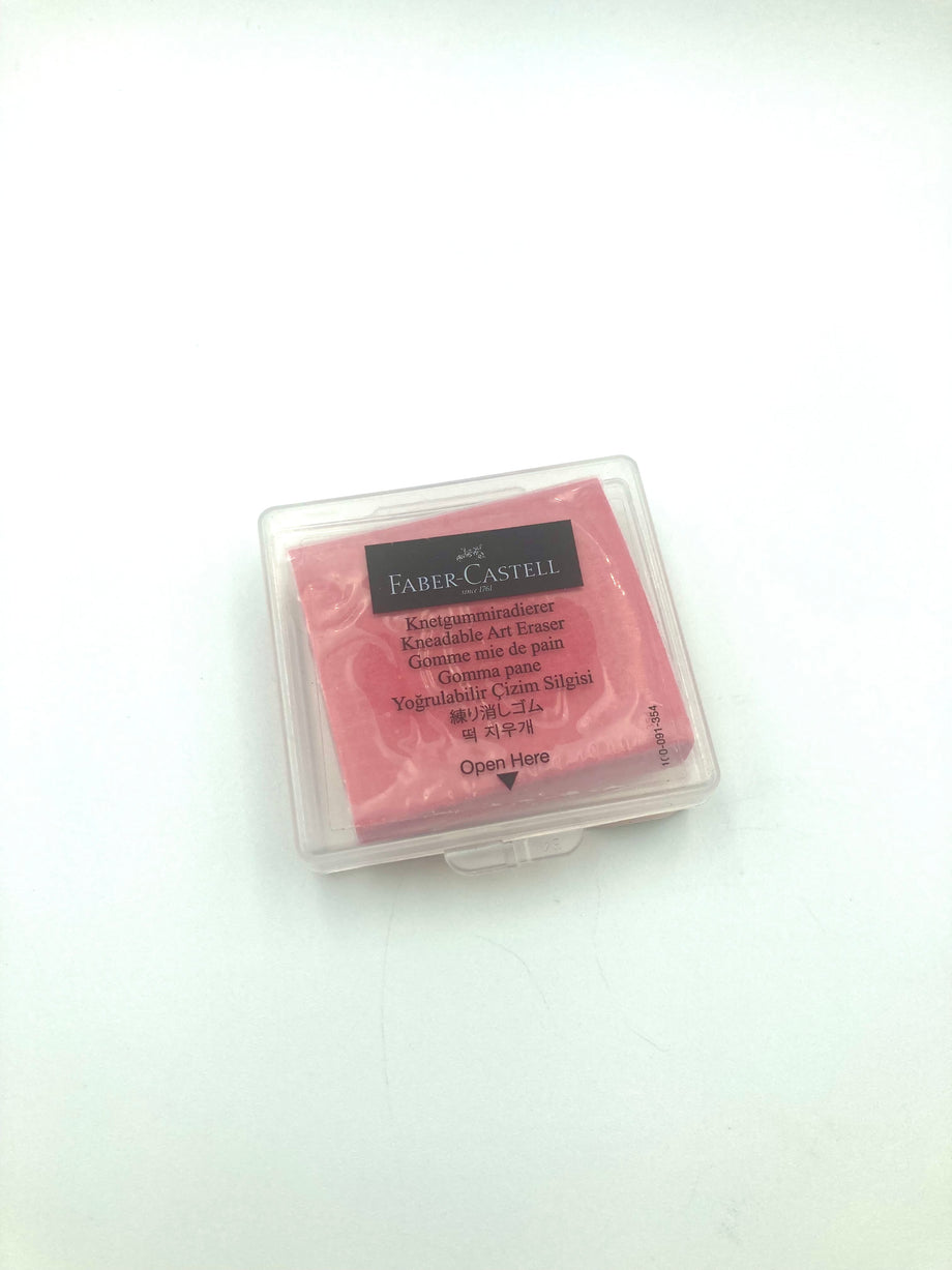Goma de borrar moldeable “FABER CASTELL” (color rosa) – Plop Acuarelas